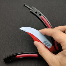 Load image into Gallery viewer, Butterfly in knife training stainless steel knife butterfly CS GO knife Counter Strike game folding Knife no edge dull tool
