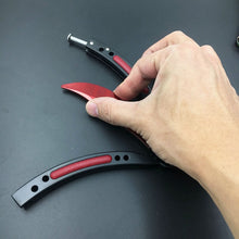 Load image into Gallery viewer, Butterfly in knife training stainless steel knife butterfly CS GO knife Counter Strike game folding Knife no edge dull tool
