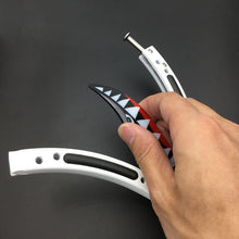 Load image into Gallery viewer, Butterfly in knife training stainless steel knife butterfly CS GO knife Counter Strike game folding Knife no edge dull tool
