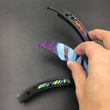 Load image into Gallery viewer, Butterfly in knife training stainless steel knife butterfly CS GO knife Counter Strike game folding Knife no edge dull tool
