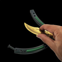 Load image into Gallery viewer, Butterfly in knife training stainless steel knife butterfly CS GO knife Counter Strike game folding Knife no edge dull tool
