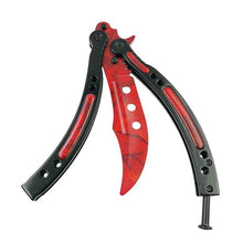 Load image into Gallery viewer, CS GO butterfly in knife butterfly training knife stainless steel Karambit folding knife blade gift+screwdriver many styleS

