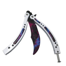 Load image into Gallery viewer, CS GO butterfly in knife butterfly training knife stainless steel Karambit folding knife blade gift+screwdriver many styleS
