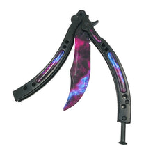 Load image into Gallery viewer, CS GO butterfly in knife butterfly training knife stainless steel Karambit folding knife blade gift+screwdriver many styleS
