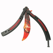 Load image into Gallery viewer, CS GO butterfly in knife butterfly training knife stainless steel Karambit folding knife blade gift+screwdriver many styleS
