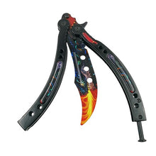 Load image into Gallery viewer, CS GO butterfly in knife butterfly training knife stainless steel Karambit folding knife blade gift+screwdriver many styleS
