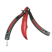 Load image into Gallery viewer, CS GO butterfly in knife butterfly training knife stainless steel Karambit folding knife blade gift+screwdriver many styleS
