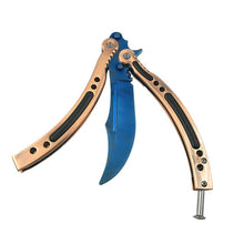 Load image into Gallery viewer, CS GO butterfly in knife butterfly training knife stainless steel Karambit folding knife blade gift+screwdriver many styleS
