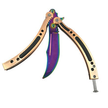 Load image into Gallery viewer, CS GO butterfly in knife butterfly training knife stainless steel Karambit folding knife blade gift+screwdriver many styleS
