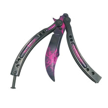 Load image into Gallery viewer, CS GO butterfly in knife butterfly training knife stainless steel Karambit folding knife blade gift+screwdriver many styleS
