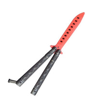 Load image into Gallery viewer, New Rainbow Color Stainless Steel Knife Butterfly Training Knife Outdoor Knife Competition Knife Safety Blunt Tool No Blade
